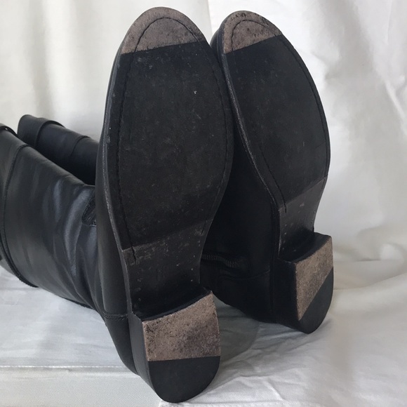SALE- FRYE -Molly Button Tall- Black Extended Riding Boots 7.5 Medium - Picture 10 of 12